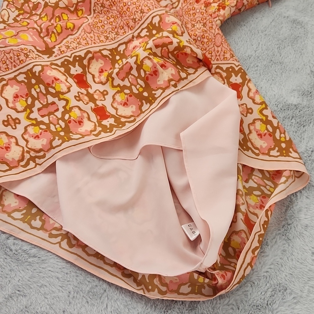 IzaacMizarahi Pink and orange print dress. - Picture 9 of 13